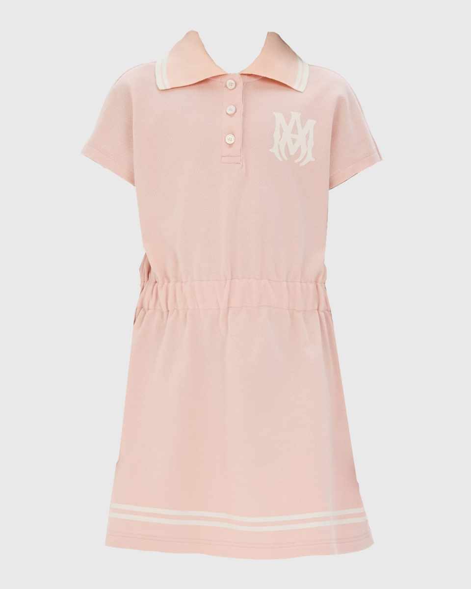 Girl's MA Short-Sleeve Polo Dress, Size 4-12